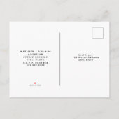 オレンジコーン警告テープ建築誕生日 インビテーションポストカード (裏面)