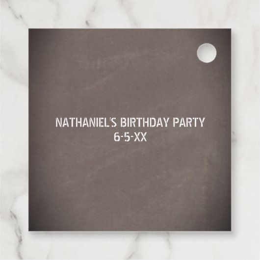 オレンジコーン警告テープ建築誕生日 フェイバータグ (裏面)