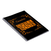 オレンジゴシック魔導書パーソナライズされた ノートブック (右側)