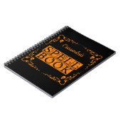 オレンジゴシック魔導書パーソナライズされた ノートブック (左側)