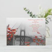 オレンジゴールデンゲート結婚式招待状 招待状 (スタンド正面)