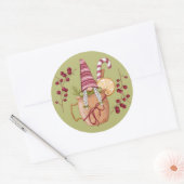 オレンジサイダークリスマス格言シール ラウンドシール (封筒)