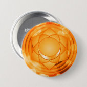 オレンジサクラエレガントルチャクラゼンヨガスピリチュアル 缶バッジ (正面&裏面)