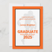 オレンジサッカーテーマ卒業 サンキューカード (裏面)