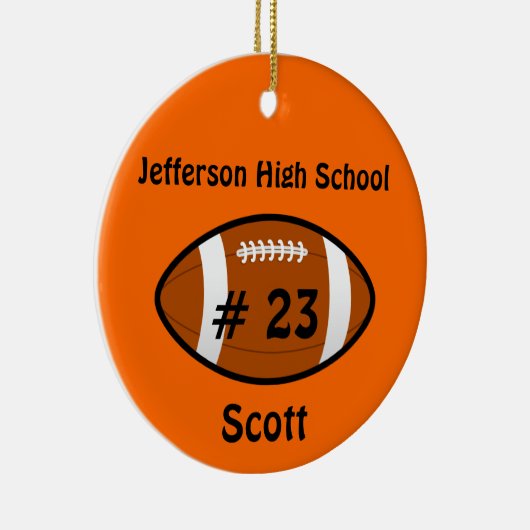 オレンジサッカーナンバオーナメント セラミックオーナメント (右)