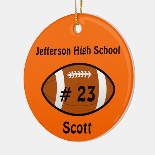 オレンジサッカーナンバオーナメント セラミックオーナメント (左)