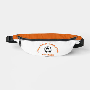 オレンジサッカープレイヤー 応援グッズ 名入れ ファニーパック