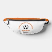 オレンジサッカープレイヤー 応援グッズ 名入れ ファニーパック (レイダウン)