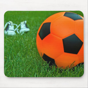 オレンジサッカーボール マウスパッド