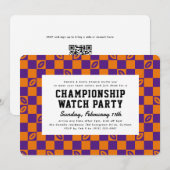 オレンジサッカー選手権ゲームウォッチパーティー 招待状 (正面/裏面)