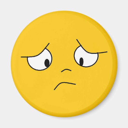 オレンジサッド顔顔磁石 マグネット (正面)