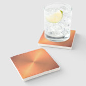 オレンジサビ輝き ストーンコースター (横)