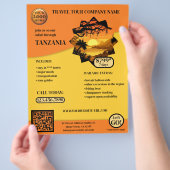 オレンジサファリトラベルテンプレート チラシ (手)