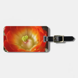 オレンジサボテン花 ラゲッジタグ