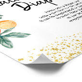 オレンジサマーウォーターカラーレイトナイトおむつ ポスター (角)