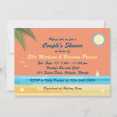 オレンジサマーカップルのシャワー招待状 招待状 (裏面)