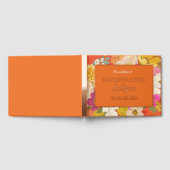 オレンジサマーカラフルフローラ庭園の結婚式 ゲストブック (全面)