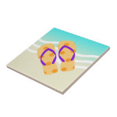 オレンジサマービーチウェーブビーチサンダル タイル (側面)