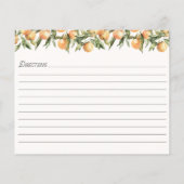 オレンジサマーフルーツパーソナライズファミリーレシピカード (裏面)