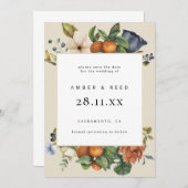 オレンジサマーフローラボタニカルボホ セーブザデート (正面/裏面)