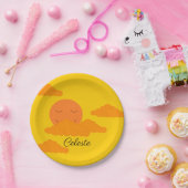 オレンジサンインゴールデンスカイ紙プレート ペーパープレート (パーティー)