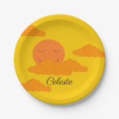 オレンジサンインゴールデンスカイ紙プレート ペーパープレート (正面)