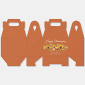 オレンジサンクスギビングパンプキカスタムンス会社パーティー フェイバーボックス (見開き)