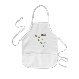 オレンジサンセットで作ったGrahamの名前 子供用エプロン