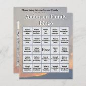 オレンジサンセットとマウンテンファミリーフォトビンゴ (正面/裏面)