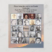 オレンジサンセットとマウンテンファミリーフォトビンゴ (裏面)