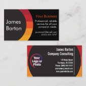 オレンジサンセットシンプルグラディエントモダンプロフェッショナル 名刺 (正面/裏面)