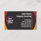 オレンジサンセットシンプルグラディエントモダンプロフェッショナル 名刺 (裏面)