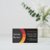 オレンジサンセットシンプルグラディエントモダンプロフェッショナル 名刺 (スタンド正面)