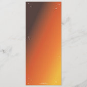 オレンジサンセットダイヤモンドスパイダーウェブ フラット4コースカード メニュー (裏面)