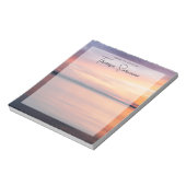 オレンジサンセットバイアレイク名前をカスタムすると文字 ノートパッド (回転)