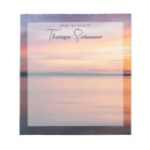 オレンジサンセットバイアレイク名前をカスタムすると文字 ノートパッド (正面)