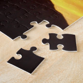 オレンジサンセットバックマウンテンズファミリーツリー引用文 ジグソーパズル (側面)