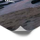 オレンジサンセットビーチカスタム引用文ポスター ポスター (角)