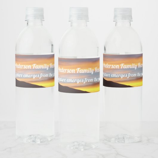 オレンジサンセットファミリー懇親会引用文名タグ ペットボトルラベル (ボトル)