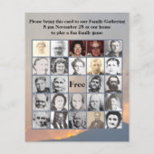 オレンジサンセットマウンテンフォトファミリービンゴ (裏面)