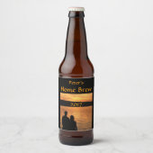 オレンジサンセットラバーズビールラベル ビールラベル (正面)