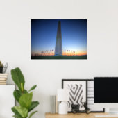 オレンジサンセット付きワシントン記念碑 ポスター (ホームオフィス)