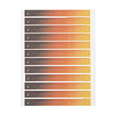 オレンジサンセット+ホワイトスターズ周回住所 シール ラップアラウンドラベル (シート)