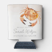 オレンジサンドコースタルカニ航海のブライダルシャワー 缶クーラー (裏面)