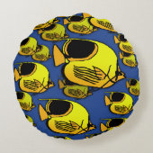 オレンジサンフィッシュ&イエローサンフィッシュ ラウンドクッション (裏面)