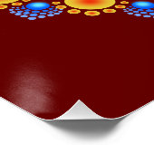 オレンジサンフラワーマンダラ ポスター (コーナー)