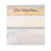 オレンジサンライズ海カスタムメモ帳 ノートパッド (正面)