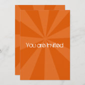 オレンジサンburstベイビーシャワー 招待状 (正面/裏面)