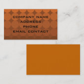 オレンジサークルダイヤモンド抽象芸術感じ 名刺 (正面/裏面)