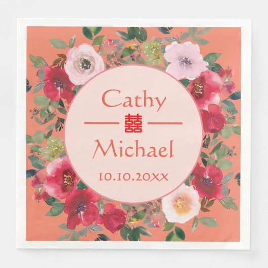 オレンジサークルフローラモダン結婚中国のリース (正面)